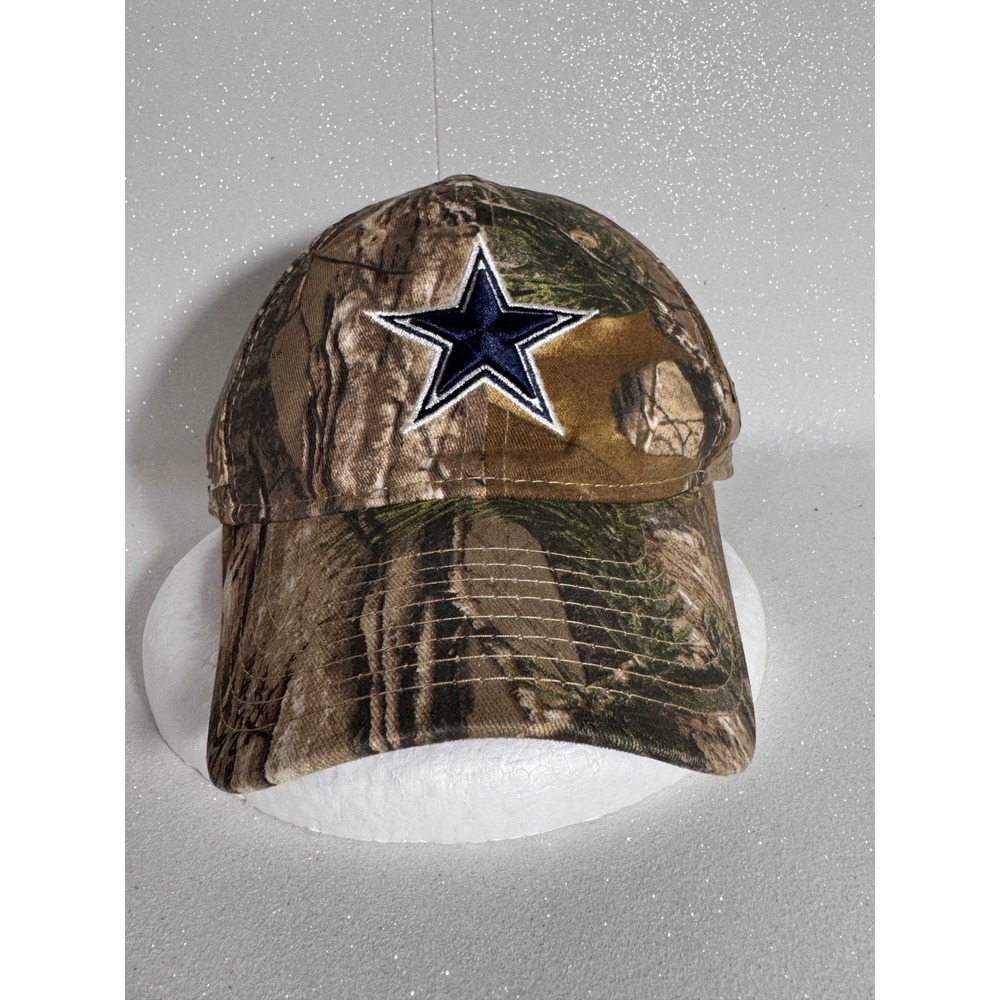 New Era Dallas Cowboys Youth Realtree Camo 9TWENTY Adjustable Hat NFL Star Logo